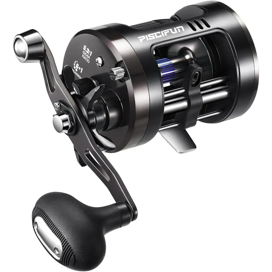 Chaos Pro Baitcasting Fishing Reel Aluminum Body Catfish Trolling