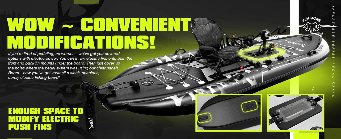 Spatium Fishing Kayak Pedal Drive Power System Sit On Top