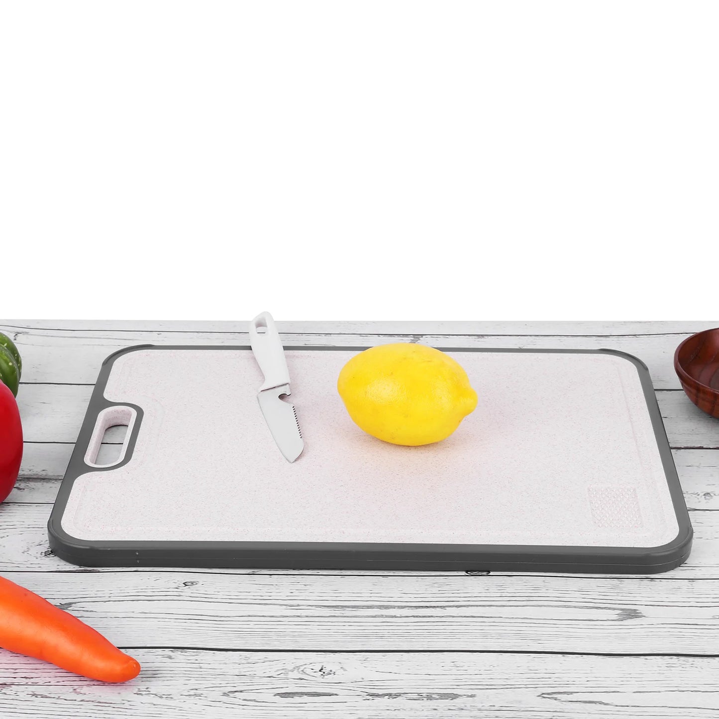 APWIKOGER Double Sided Titanium Cutting Board Food Grade Wheat Straw PP