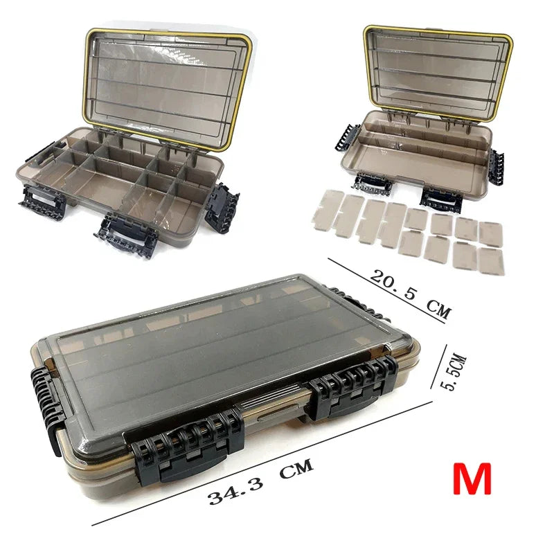 Large Capacity Waterproof Fishing Tackle Box Storage Case For Hooks Bait And Accessories Plastic A188
