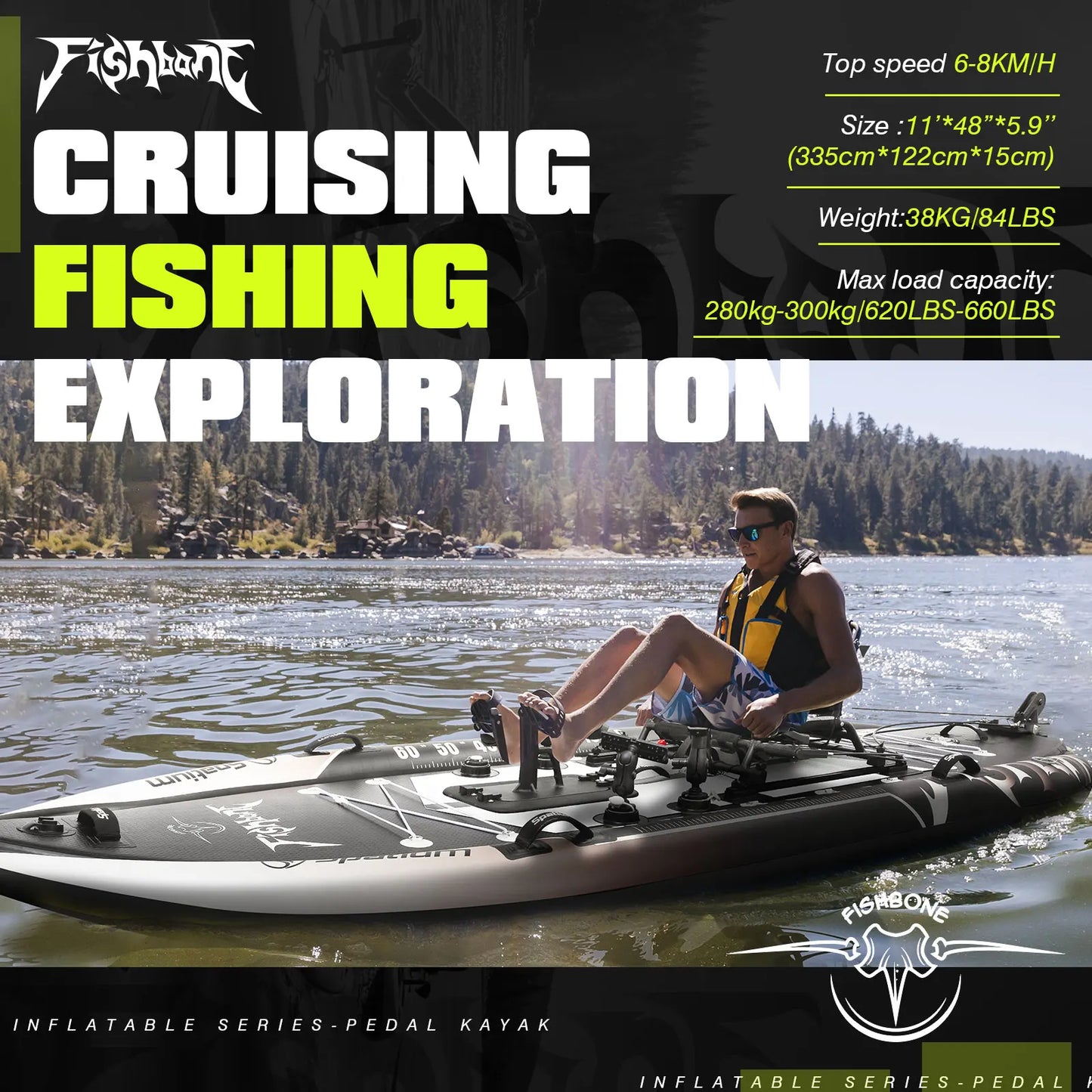 Spatium Fishing Kayak Pedal Drive Power System Sit On Top