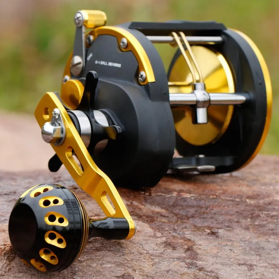 Trolling Saltwater Reel With Level Wind Drag For Ocean Fishing