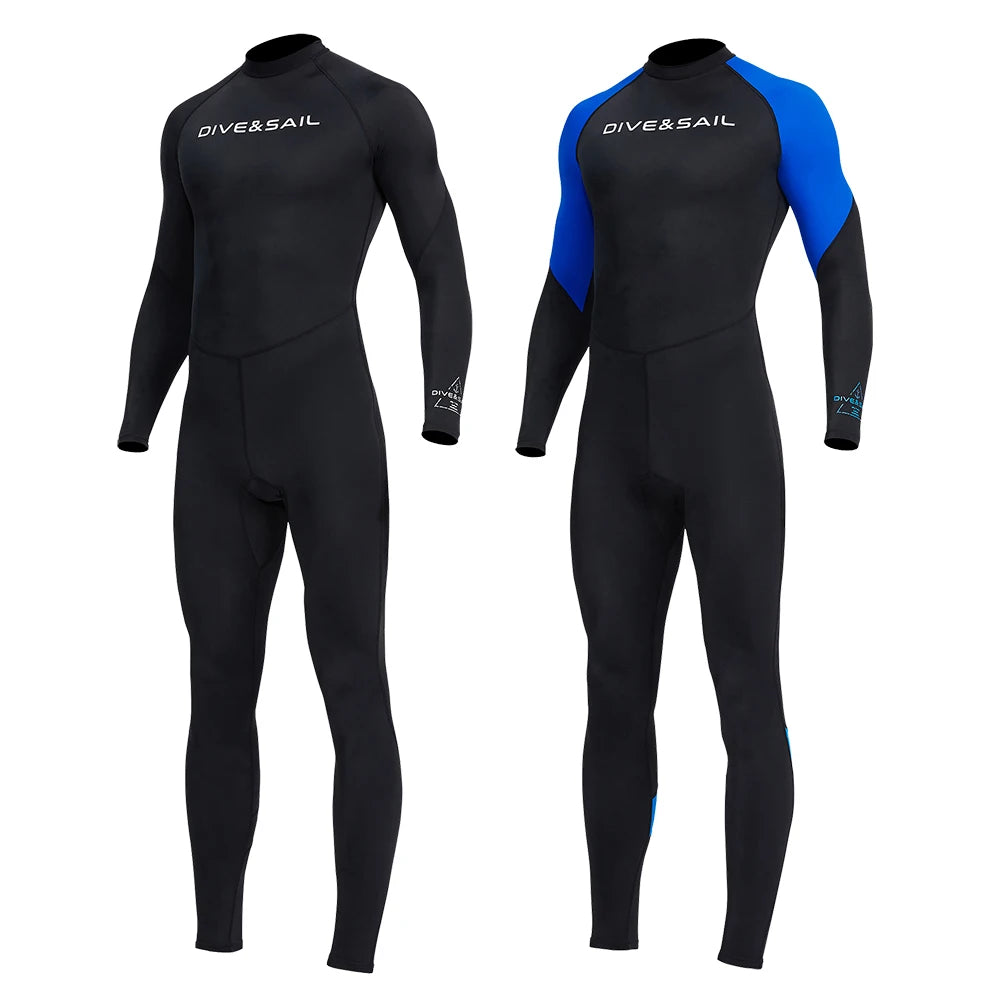 Alloet Men Long Sleeve Wetsuit for Diving Sunscreen Protection Snorkeling Surfing