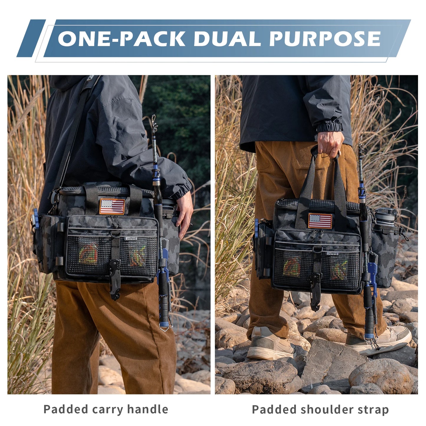 Salt Water Resistant Fishing Tackle Bags Tackle Box Bag For High Capacity Storage