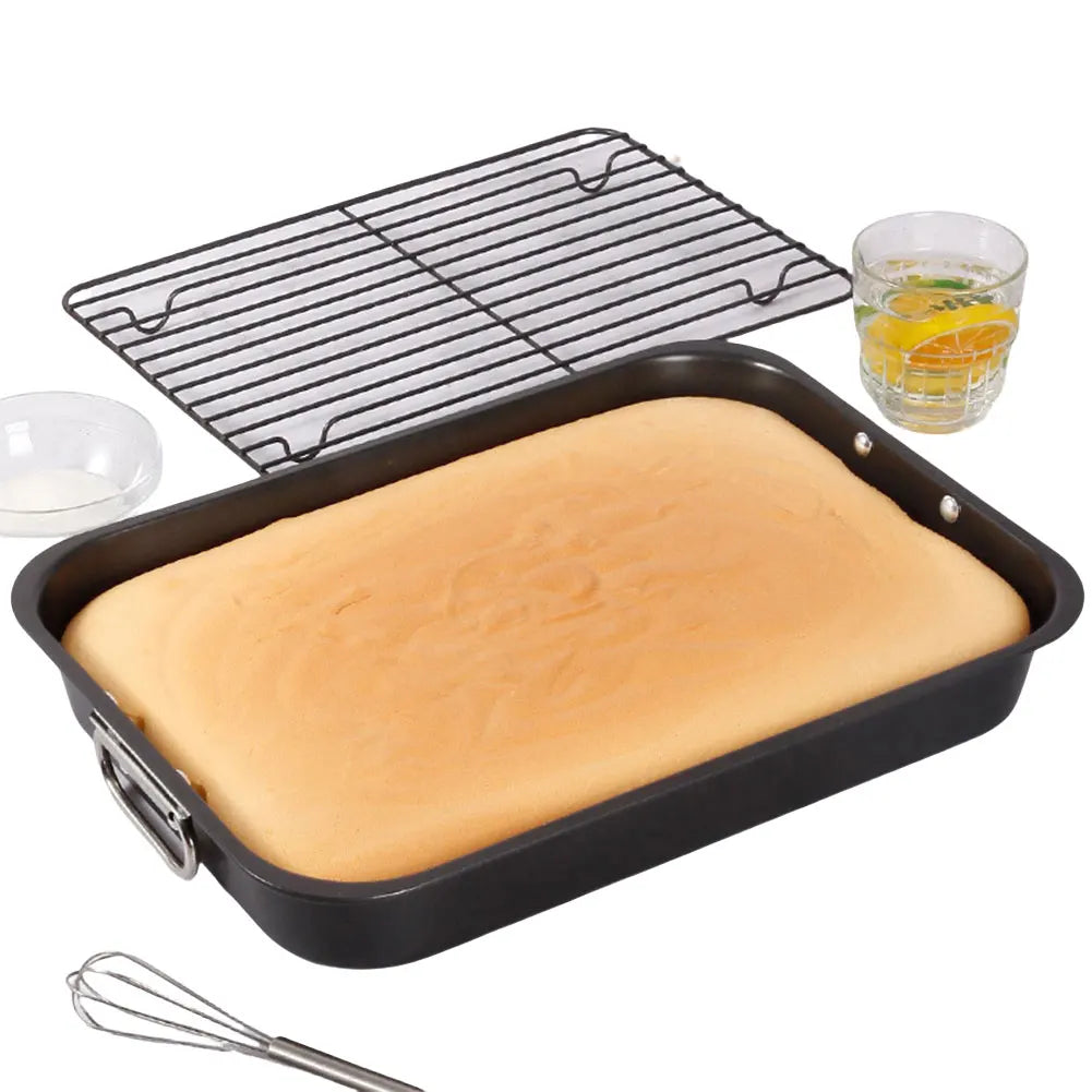 Alloet Nonstick Baking Tray With Rack Carbon Steel Roaster Pan