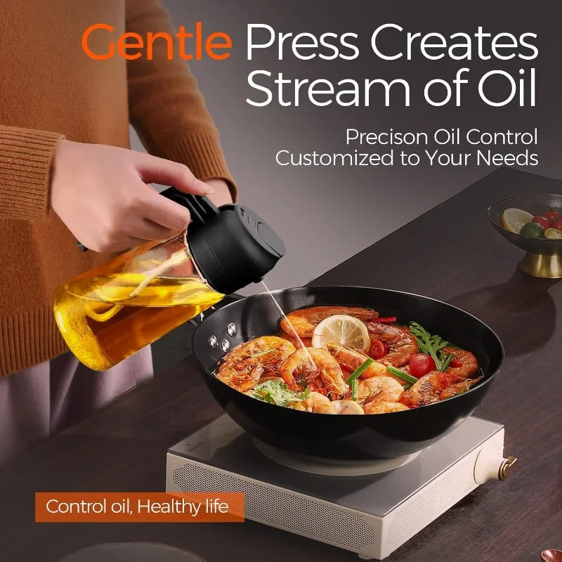 Glass Olive Oil Sprayer Dispenser For Cooking Salad Frying And Barbecue Kitchen Use
