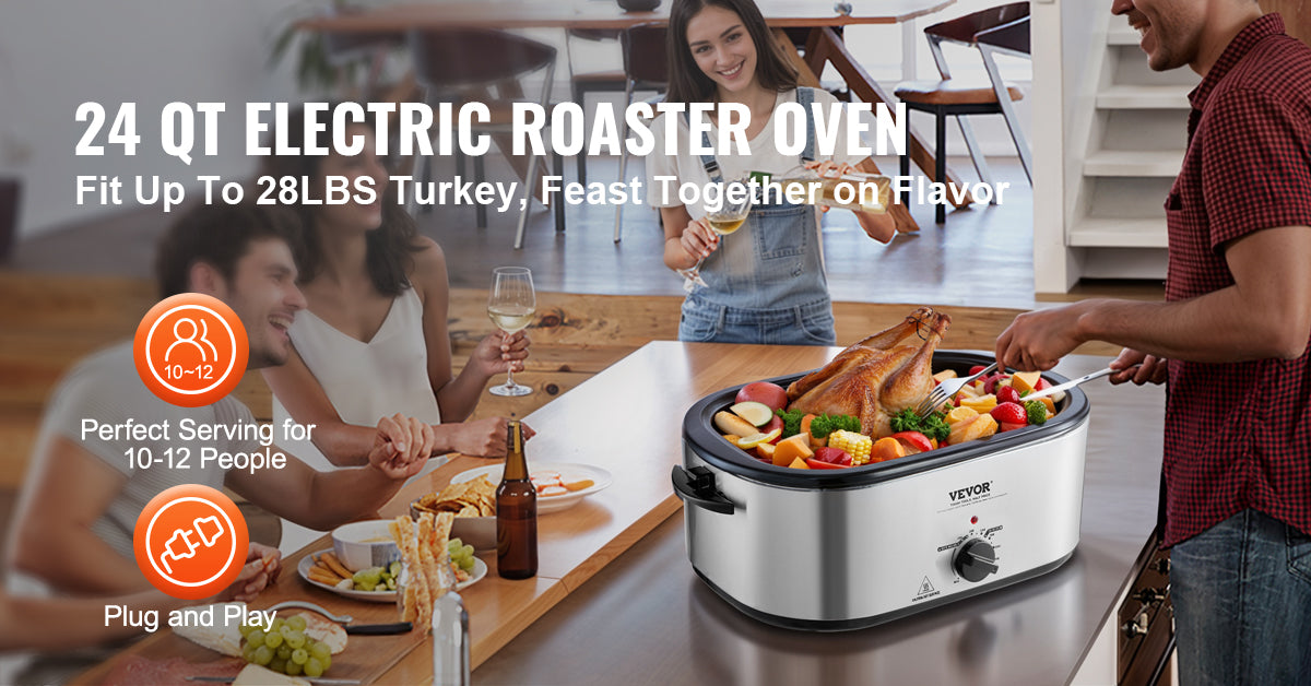 SucceBuy Electric Roaster Oven With Self Basting Lid 1450W